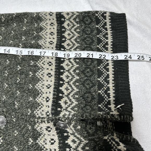 Vintage Eddie Bauer Women’s Size M Grey White Knit Button Up Cardigan *USA made* - Picture 6 of 6